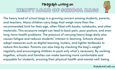Paragraph on Heavy Load of School Bags