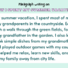 Paragraph on How I Spent My Summer Vacation