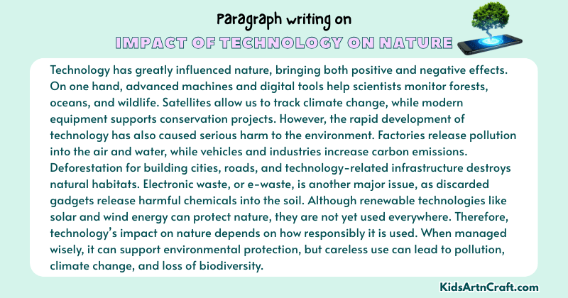Paragraph on Impact of Technology on Nature
