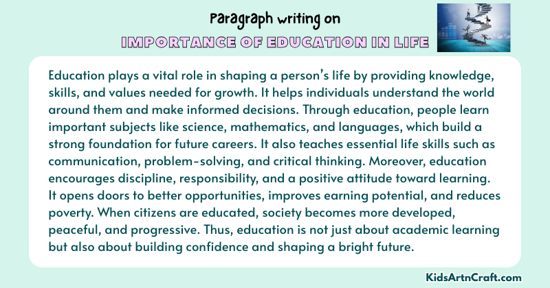 Paragraph on Importance of Education in Life