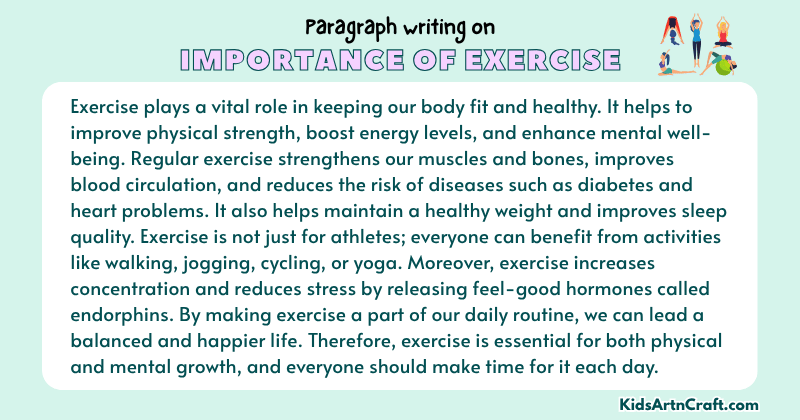 Expository Paragraph on the Importance of Exercise (Explains with Facts)
