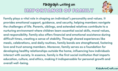 Paragraph On Importance of Family