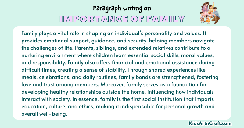 Paragraph On Importance of Family