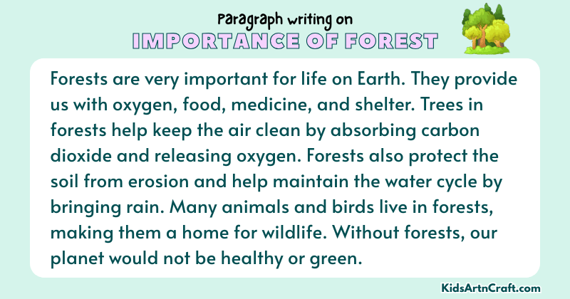Paragraph on Importance of Forest