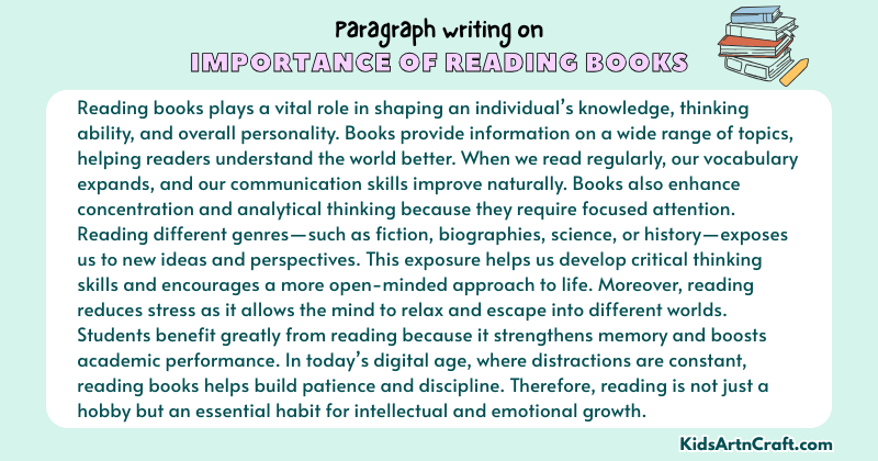 Paragraph On Importance of Reading Books