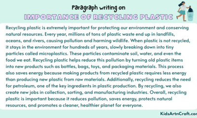 Paragraph on Importance of Recycling Plastic