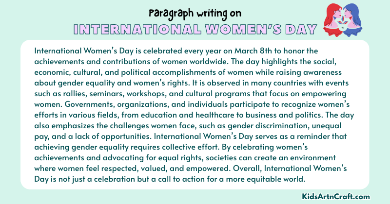 Expository Paragraph on International Women’s Day (Explains with Facts)