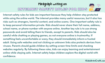 Paragraph on Internet Safety Rules for Kids