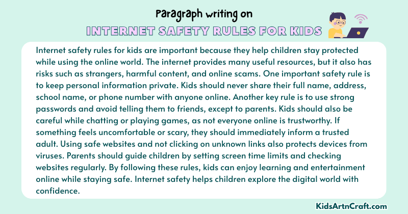 Expository Paragraph on Internet Safety Rules for Kids (Explains with Facts)