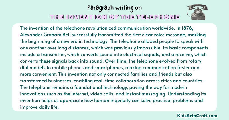 Paragraph on The Invention of the Telephone