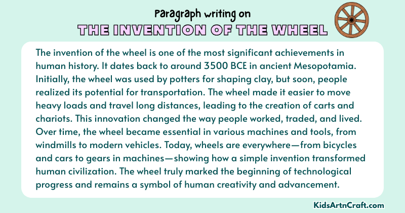 Paragraph on The Invention of the Wheel