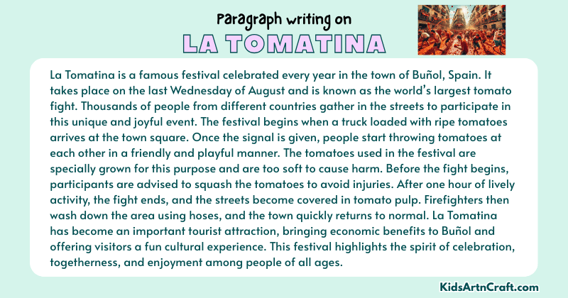Expository Paragraph on La Tomatina (Explains with Facts)