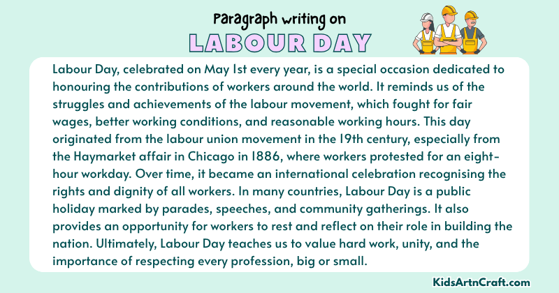 Expository Paragraph on Labour Day (Explains with Facts)