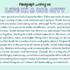 Paragraph on Life in a Big City