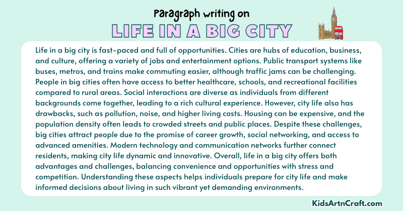 Paragraph on Life in a Big City