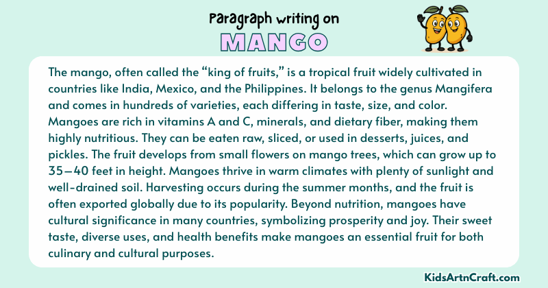Paragraph on Mango