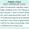 Paragraph on My Dream Job