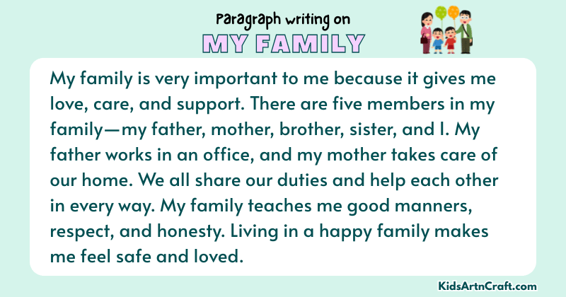 Expository Paragraph on My Family (Explains with Facts)