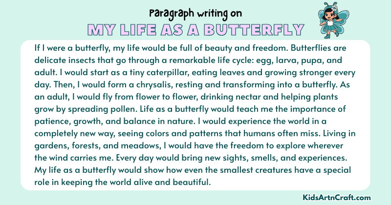 Expository Paragraph on My Life as a Butterfly (Explains with Facts)
