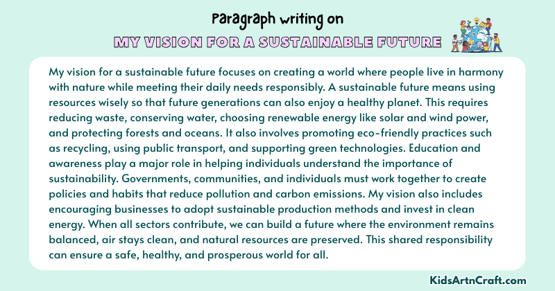 Paragraph on My Vision for a Sustainable Future