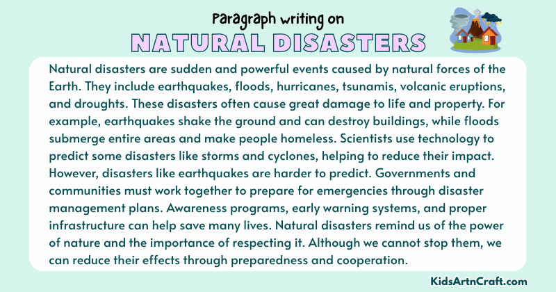 Expository Paragraph on Natural Disasters (Explains with Facts)