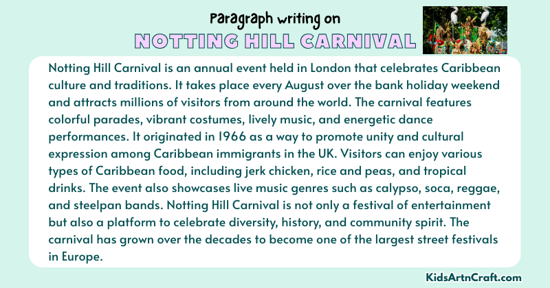 Expository Paragraph on Notting Hill Carnival (Explains with Facts)