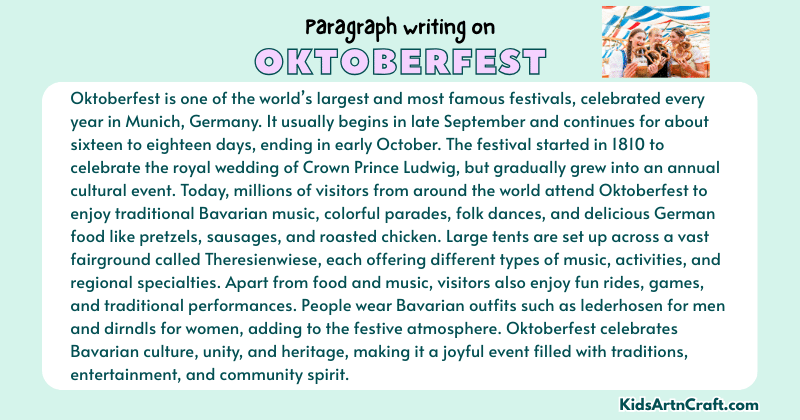 Expository Paragraph on Oktoberfest (Explains with Facts)