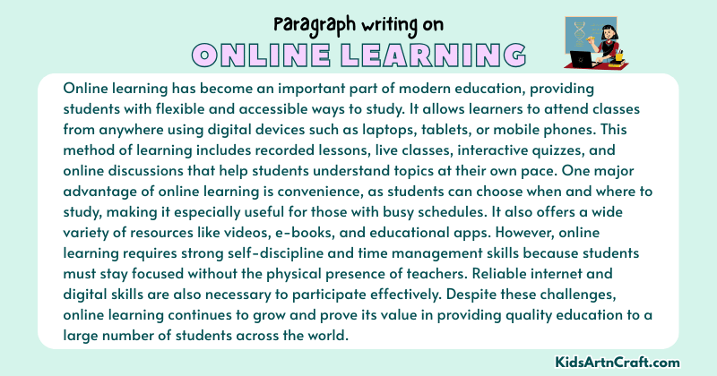 Paragraph on Online Learning