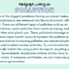 Paragraph on Pollution