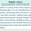 Paragraph on Railway Station
