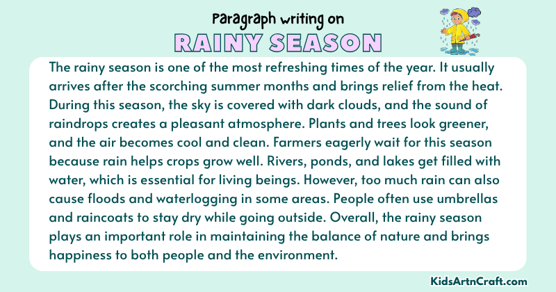Expository Paragraph on Rainy Season (Explains with Facts)