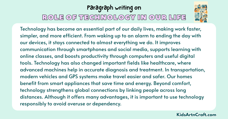 Paragraph on Role of Technology in Our Life