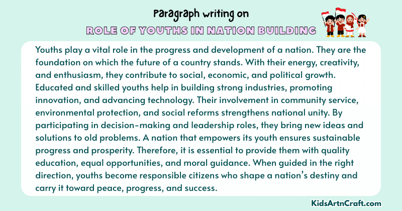 Paragraph on Role of Youths in Nation Building