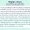 Paragraph on Save Earth
