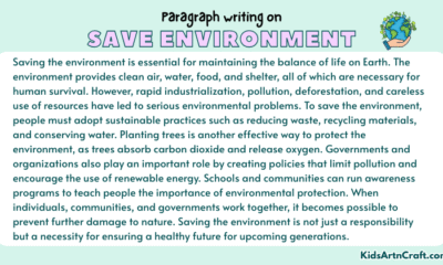 Paragraph on Save Environment