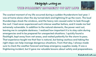 Paragraph on The Scariest Moment of My Life