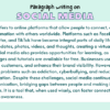 Paragraph on Social Media