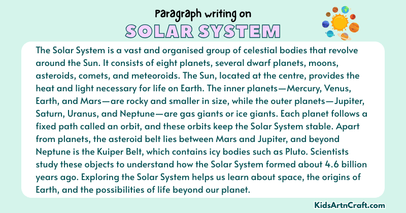 Paragraph on Solar System