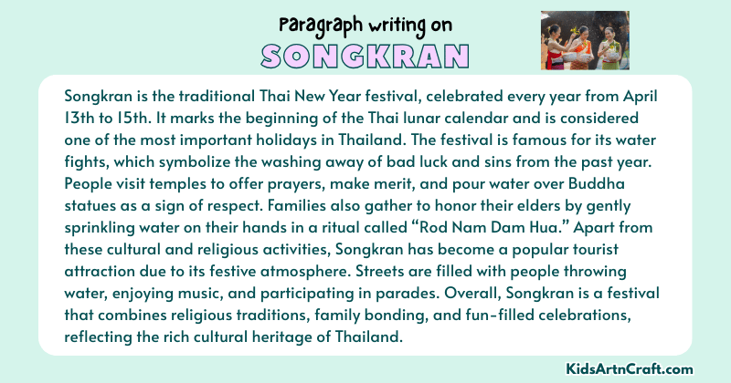 Expository Paragraph on Songkran (Explains with Facts)