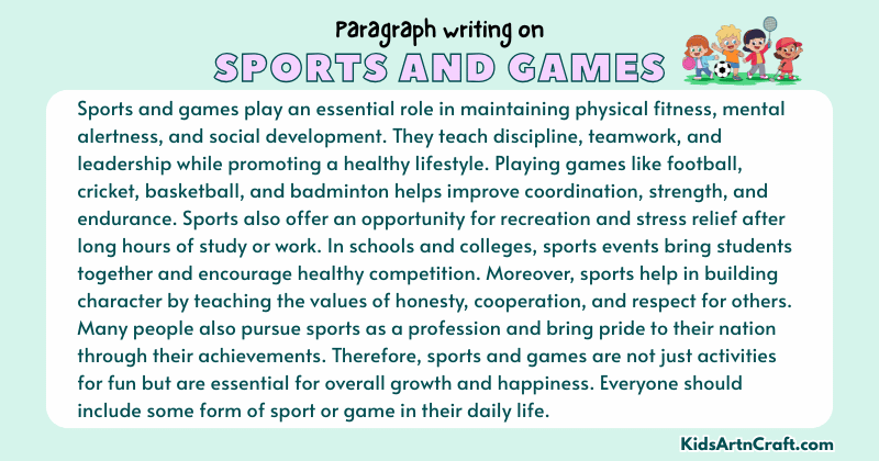 Paragraph on Sports and Games