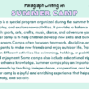 Paragraph on Summer Camp
