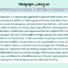 Paragraph on Sustainable Development