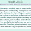 Paragraph on Tree Plantation and It’s Importance