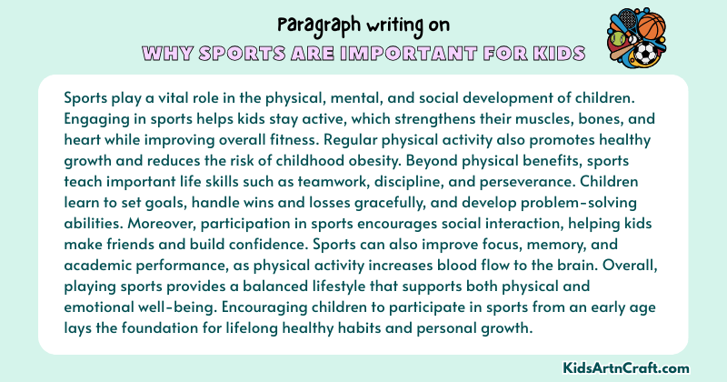 Expository Paragraph on Why Sports Are Important for Kids (Explains with Facts)