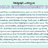 Paragraph on World Environment Day