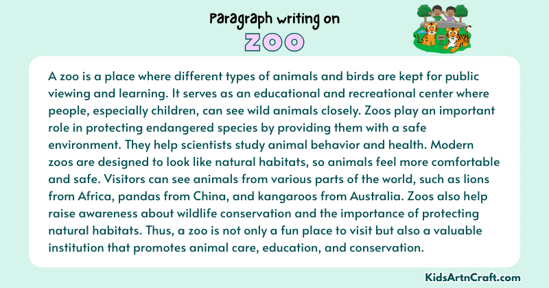 Paragraph on Zoo