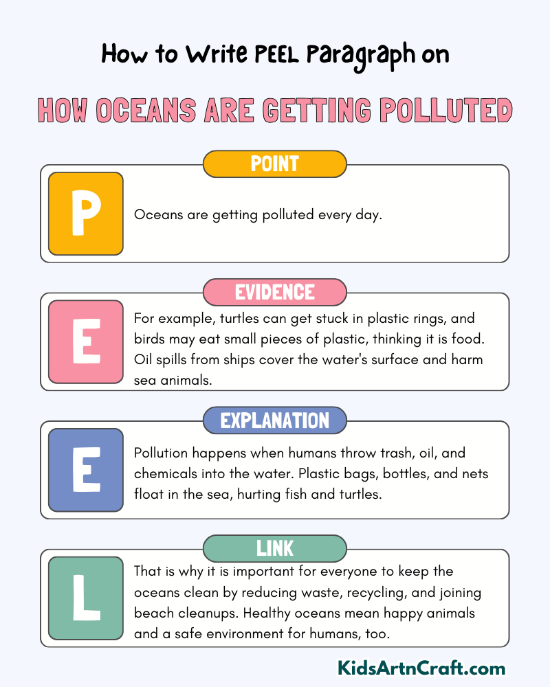 How Oceans Are Getting Polluted Paragraph Writing with PEEL Method