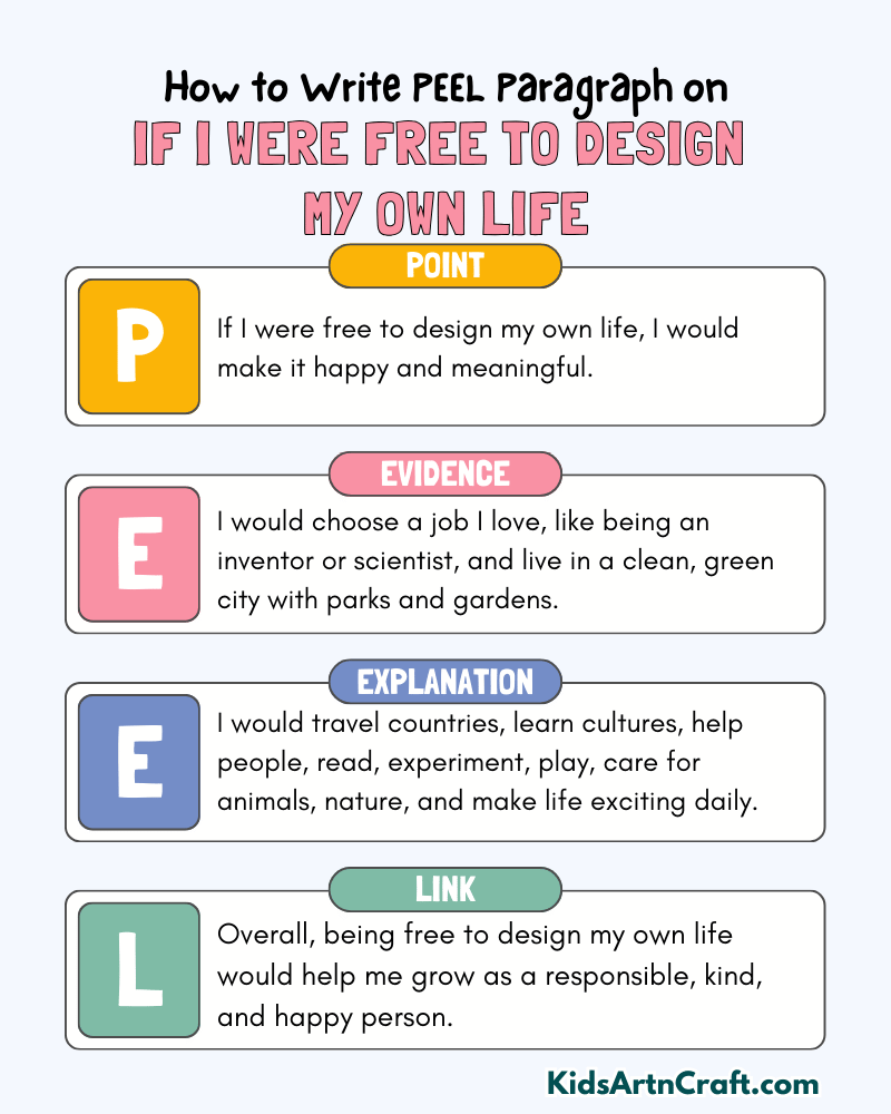 If I Were Free to Design My Own Life Paragraph Writing with PEEL Method