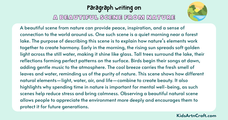 Paragraph on A Beautiful Scene From Nature