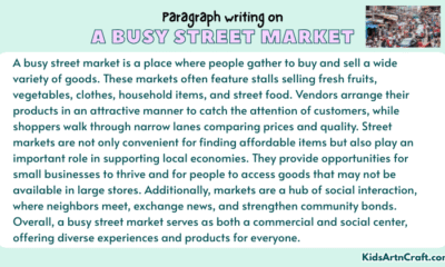 Paragraph on A Busy Street Market